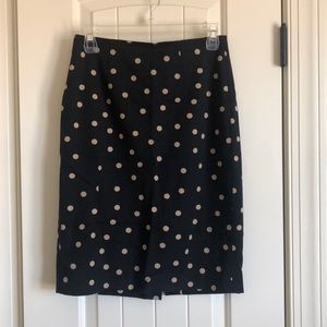 Ann Taylor Pencil Skirt, Sz 2, Black/Tan